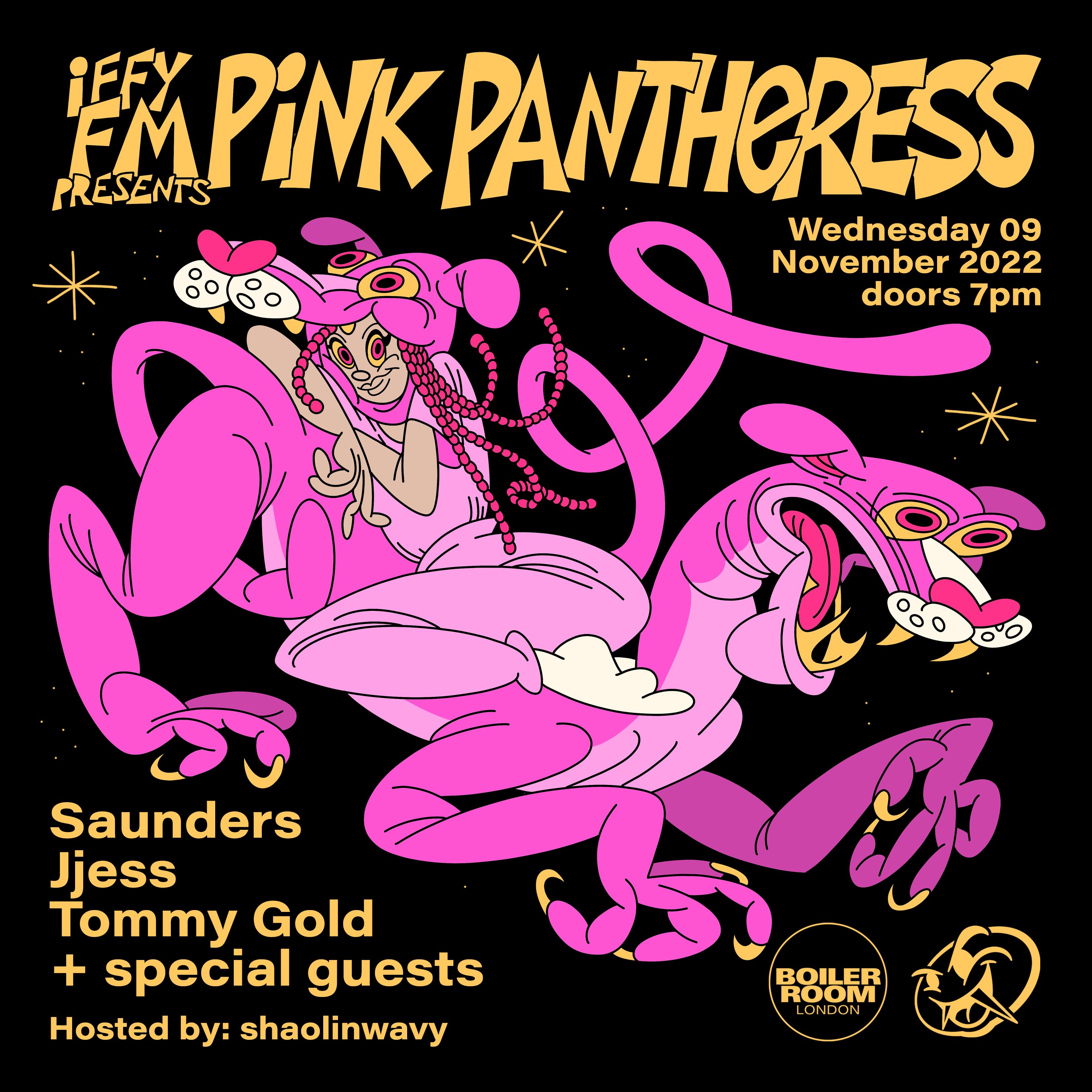 Flyer for event IFFY FM: PinkPantheress & Friends.