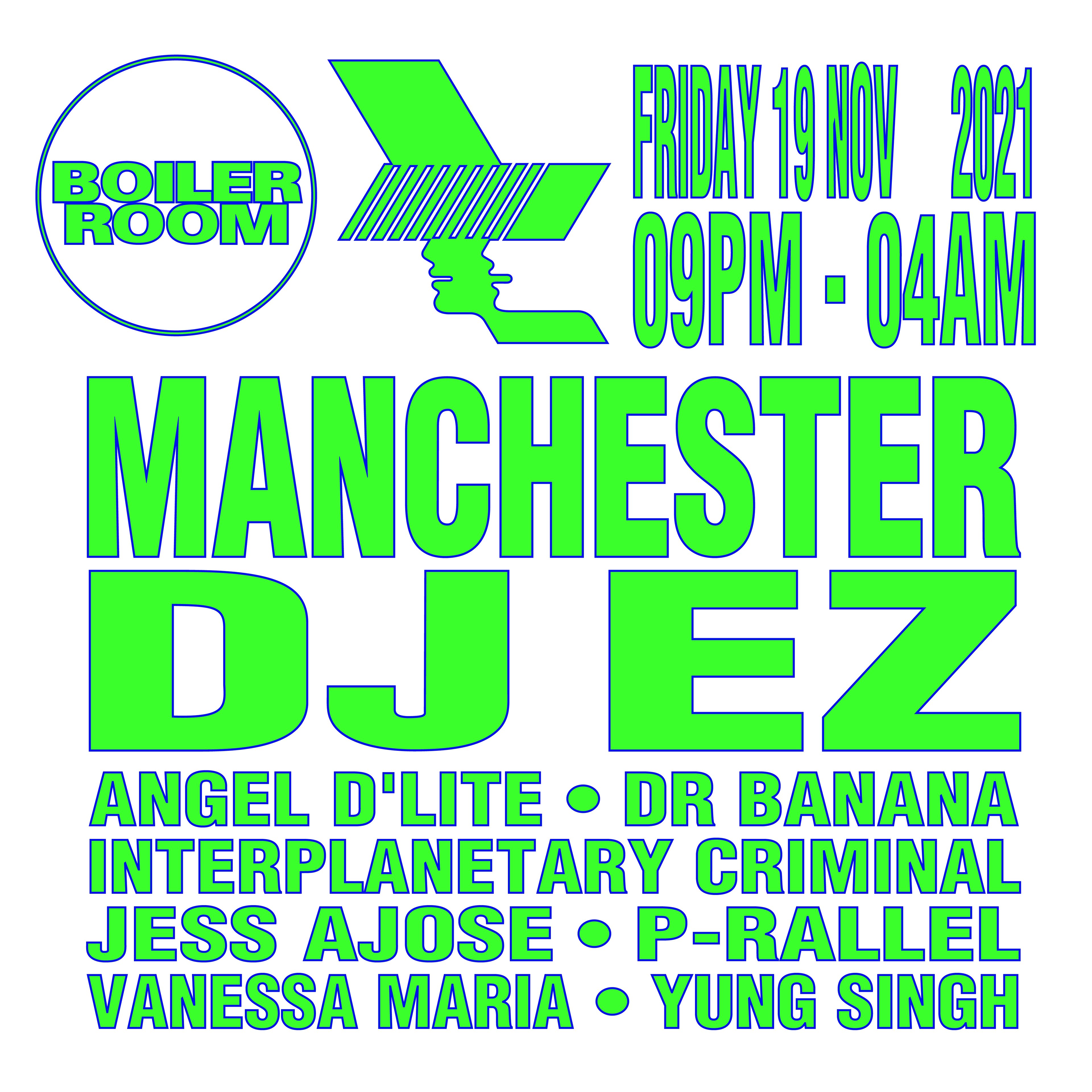 Flyer for event Boiler Room x The Warehouse Project.