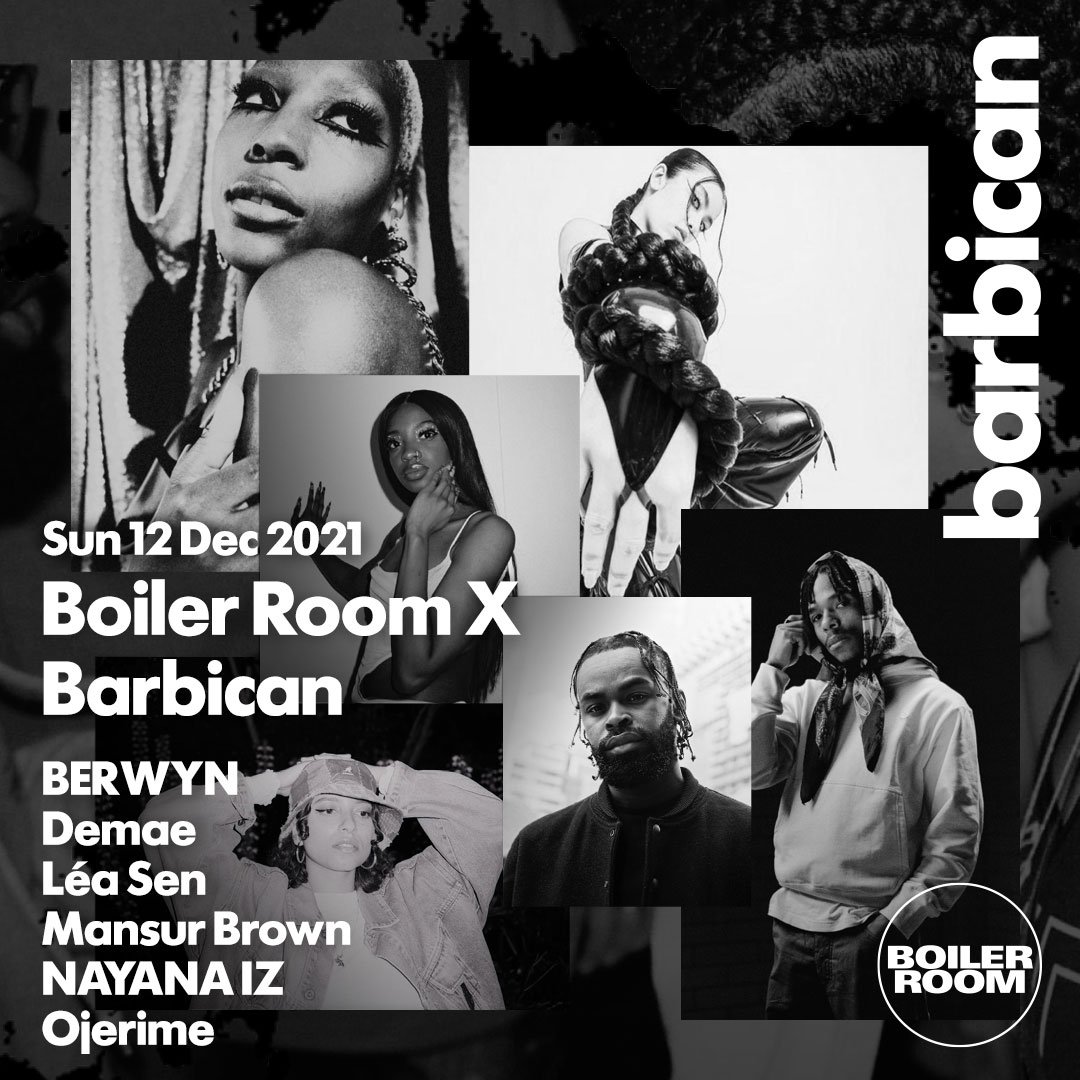 Flyer for event Boiler Room x Barbican.
