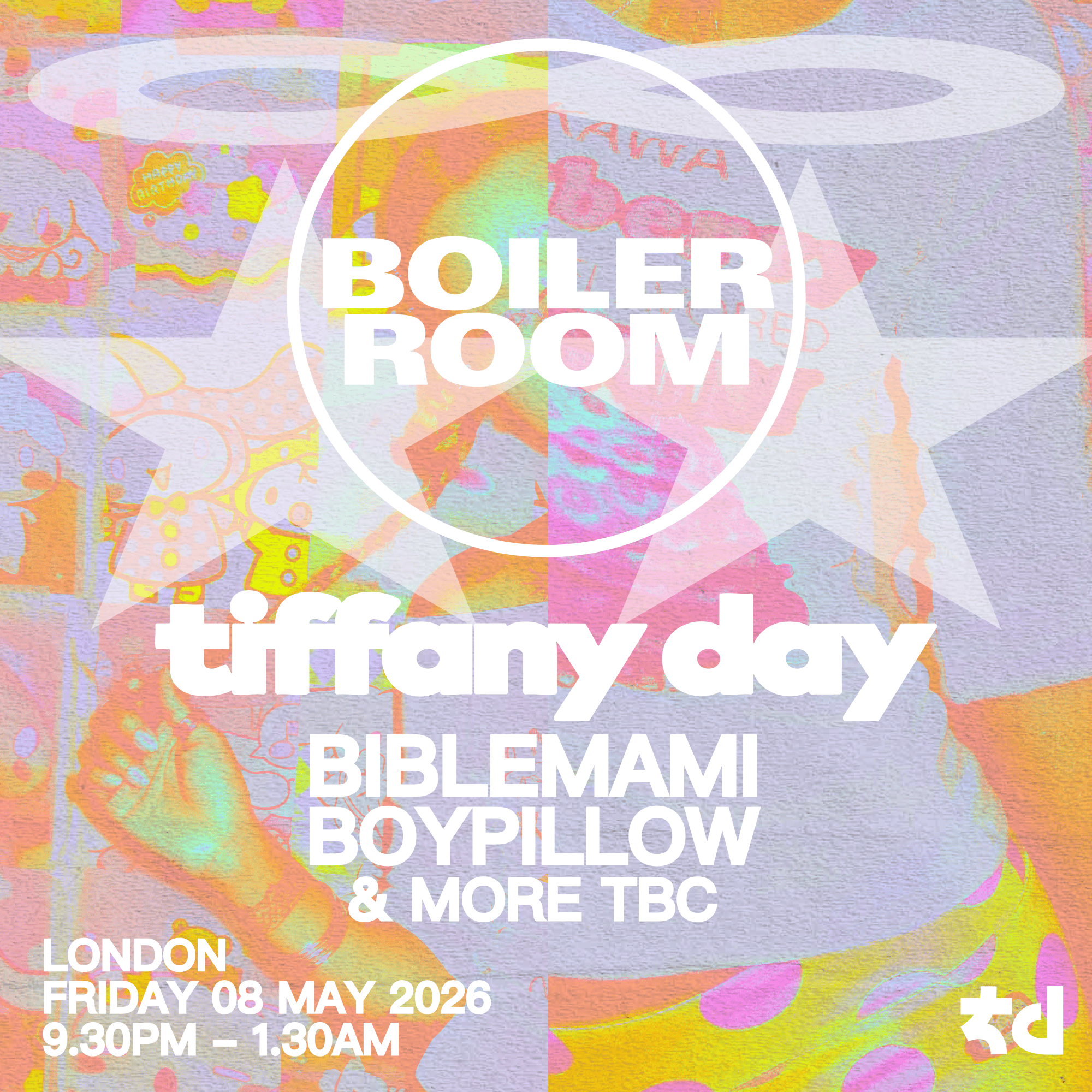 Flyer for event London: Tiffany Day.