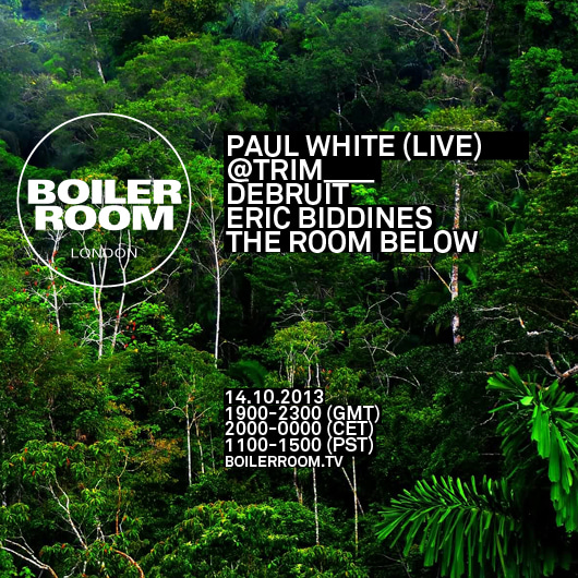 Paul White (LIVE), @Trim___, Debruit, Eric Biddines & The Room Below flyer