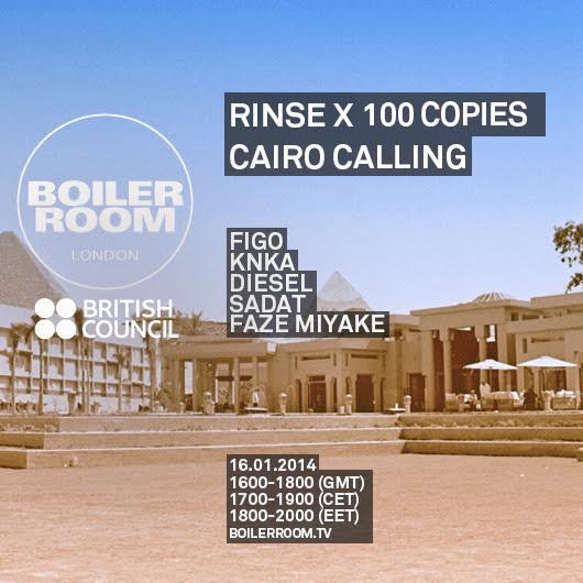 Rinse x 100 Copies: Cairo Calling flyer