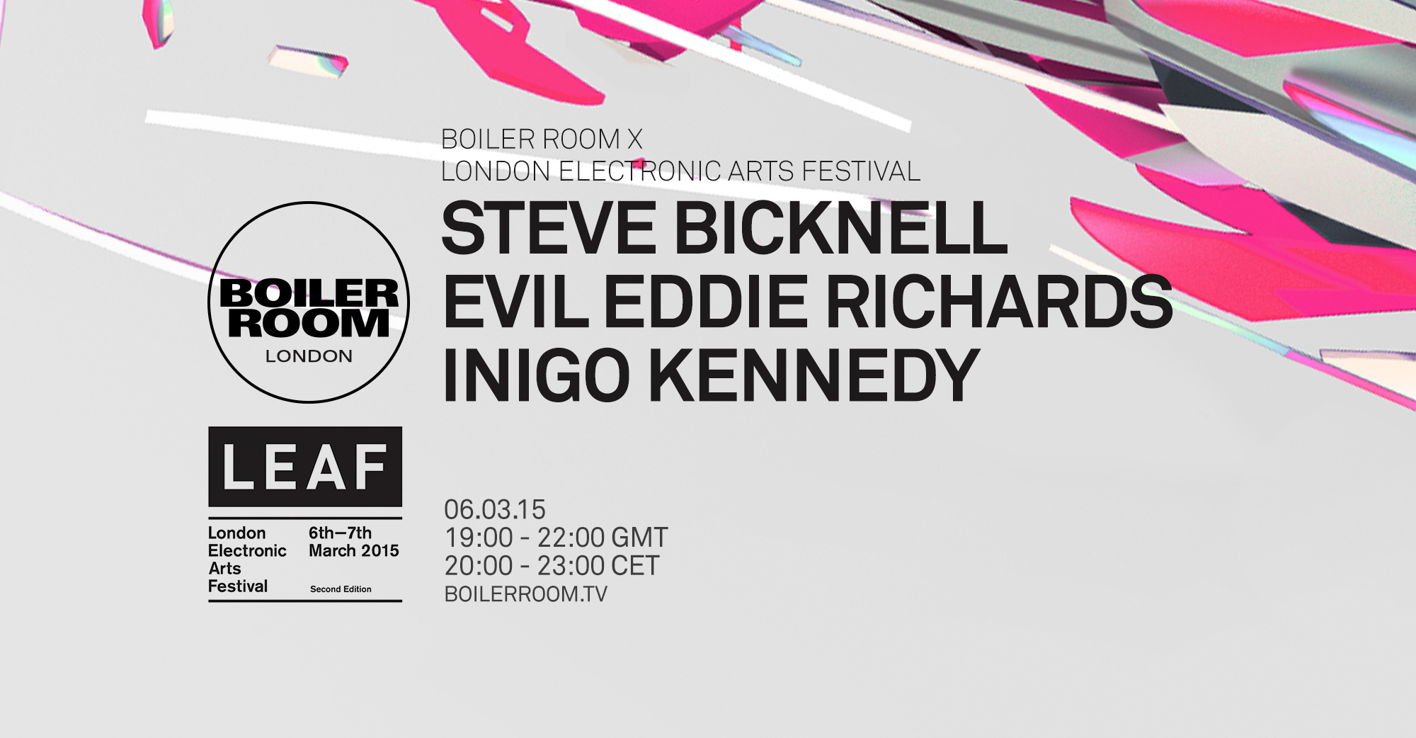 Boiler Room x LEAF flyer