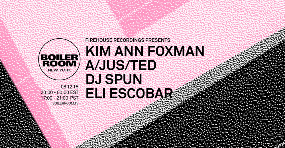 Firehouse Recordings: Kim Ann Foxman, A/Jus/Ted, DJ Spun, Eli Escobar flyer