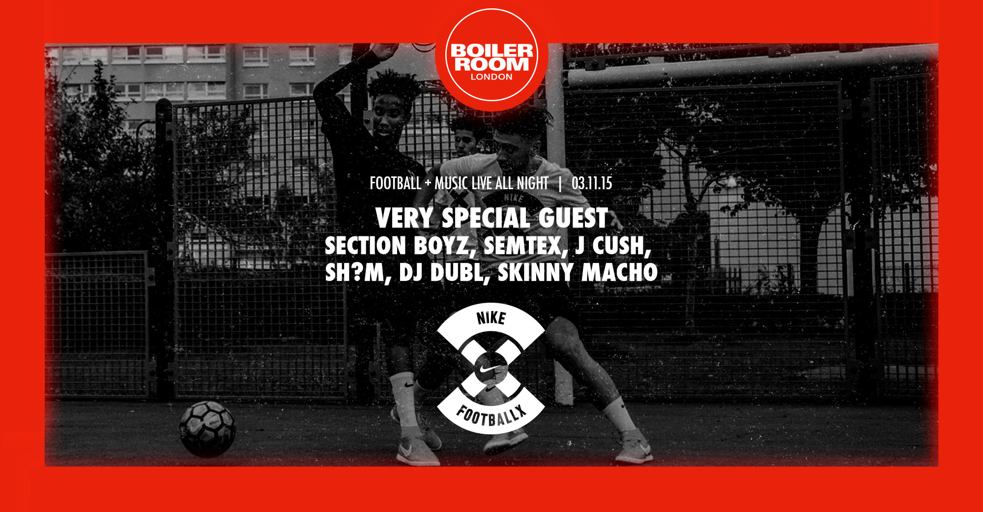 Boiler Room x Nike Football flyer