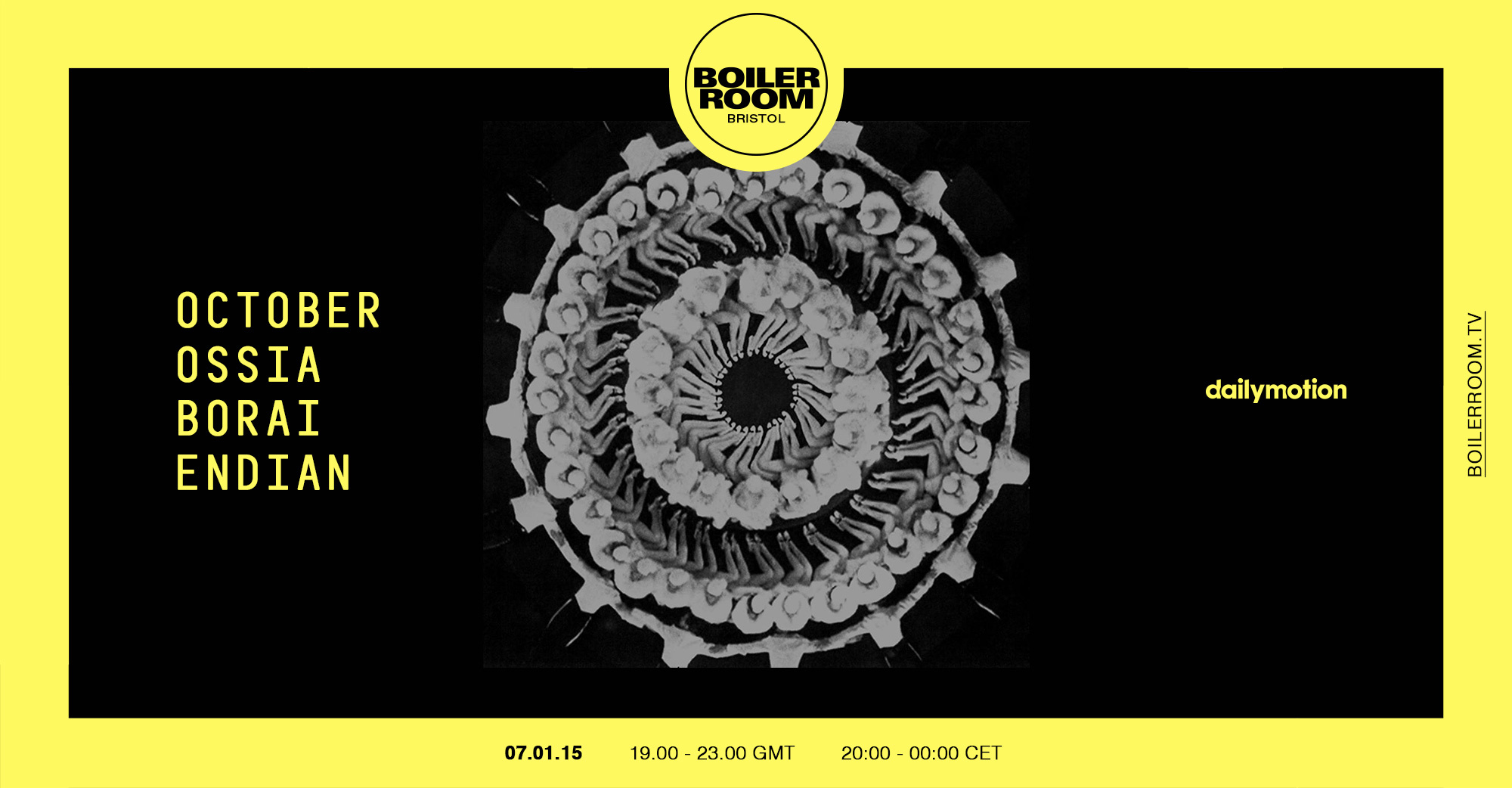 Bristol: October, Ossia, Borai & Endian flyer