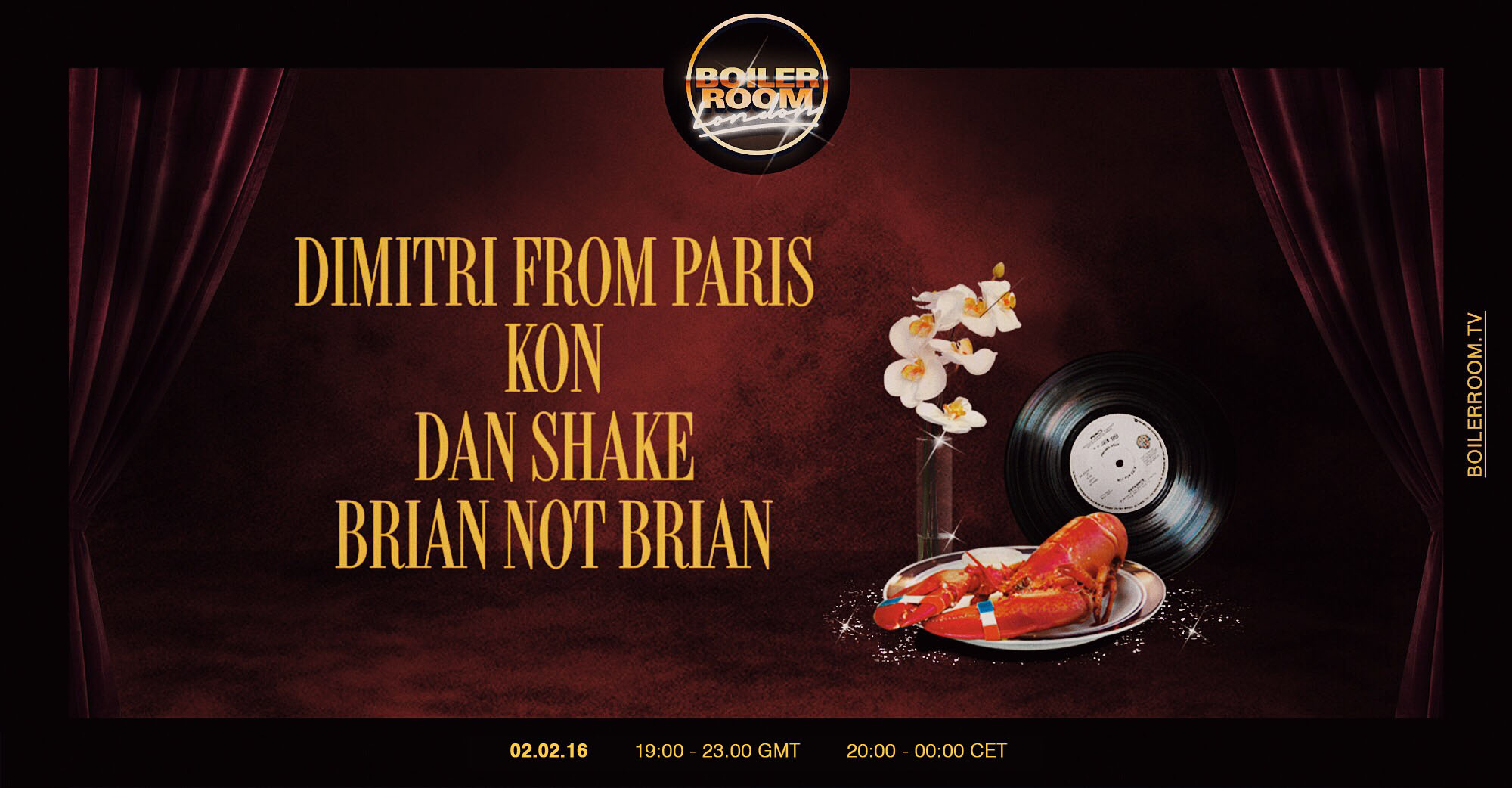 London: Dimitri From Paris, Kon, Dan Shake, Brian Not Brian flyer