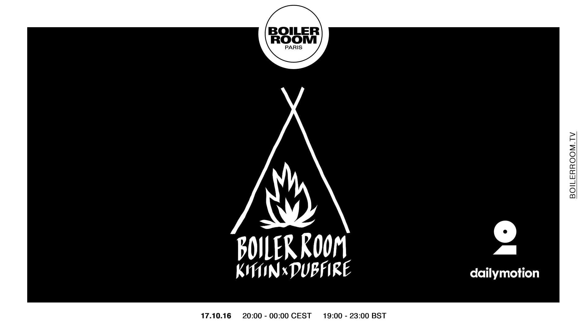 Boiler Room Paris x Dailymotion: Miss Kittin & Dubfire flyer