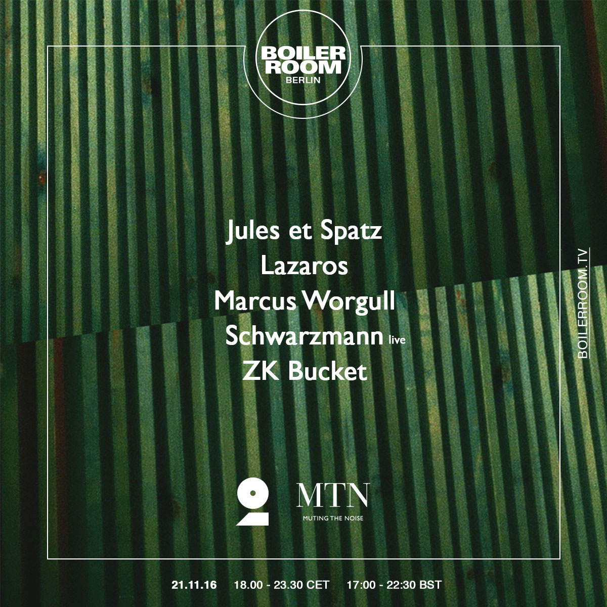 Boiler Room Berlin: Muting the Noise flyer