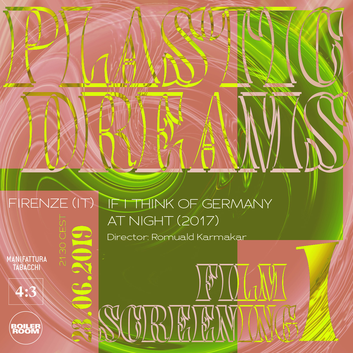 Plastic Dreams: 'If I Think of Germany At Night' Screening flyer