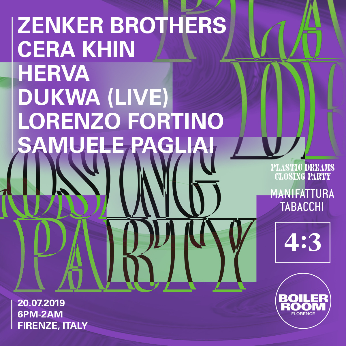 Closing Party | Plastic Dreams flyer