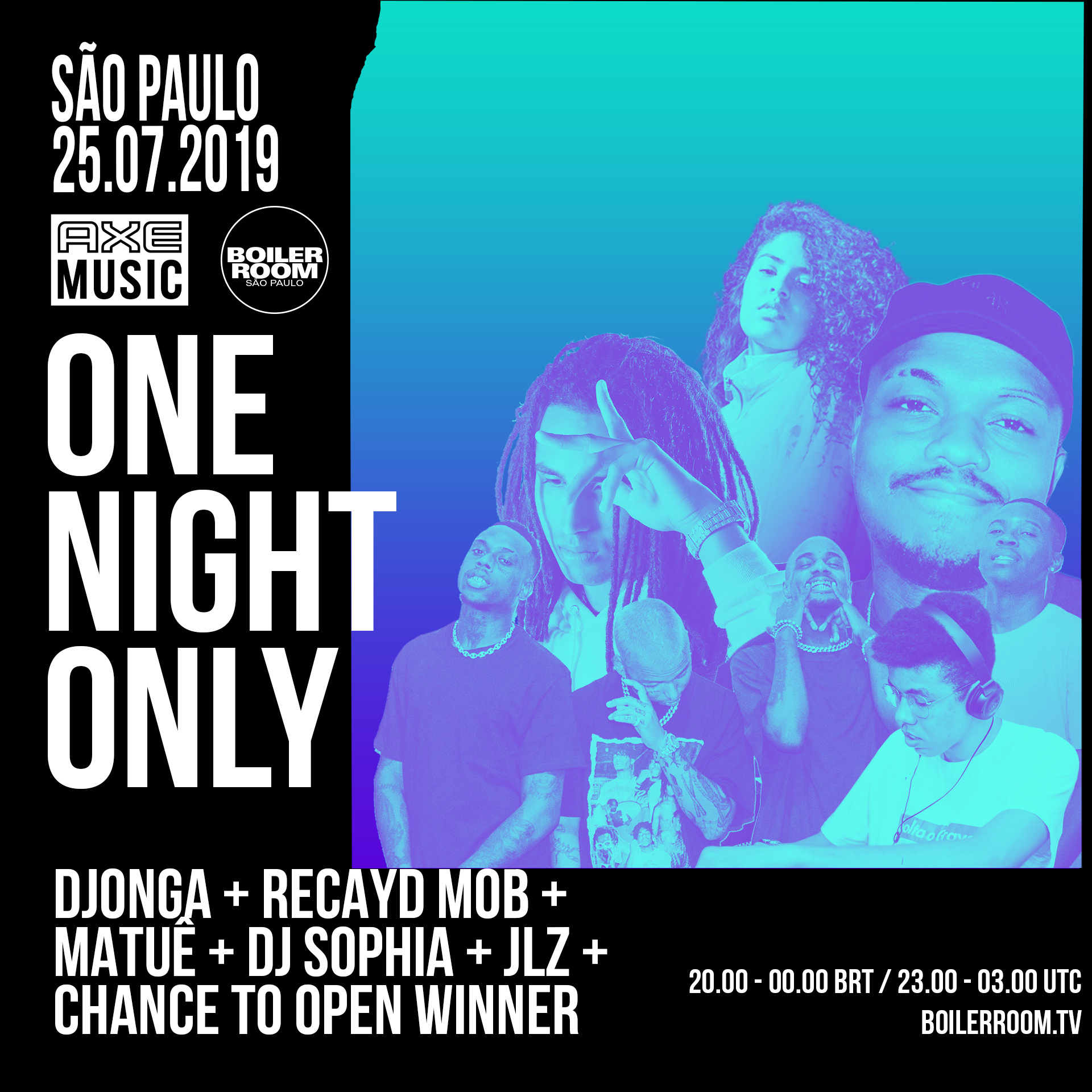AXE Music | One Night Only São Paulo flyer