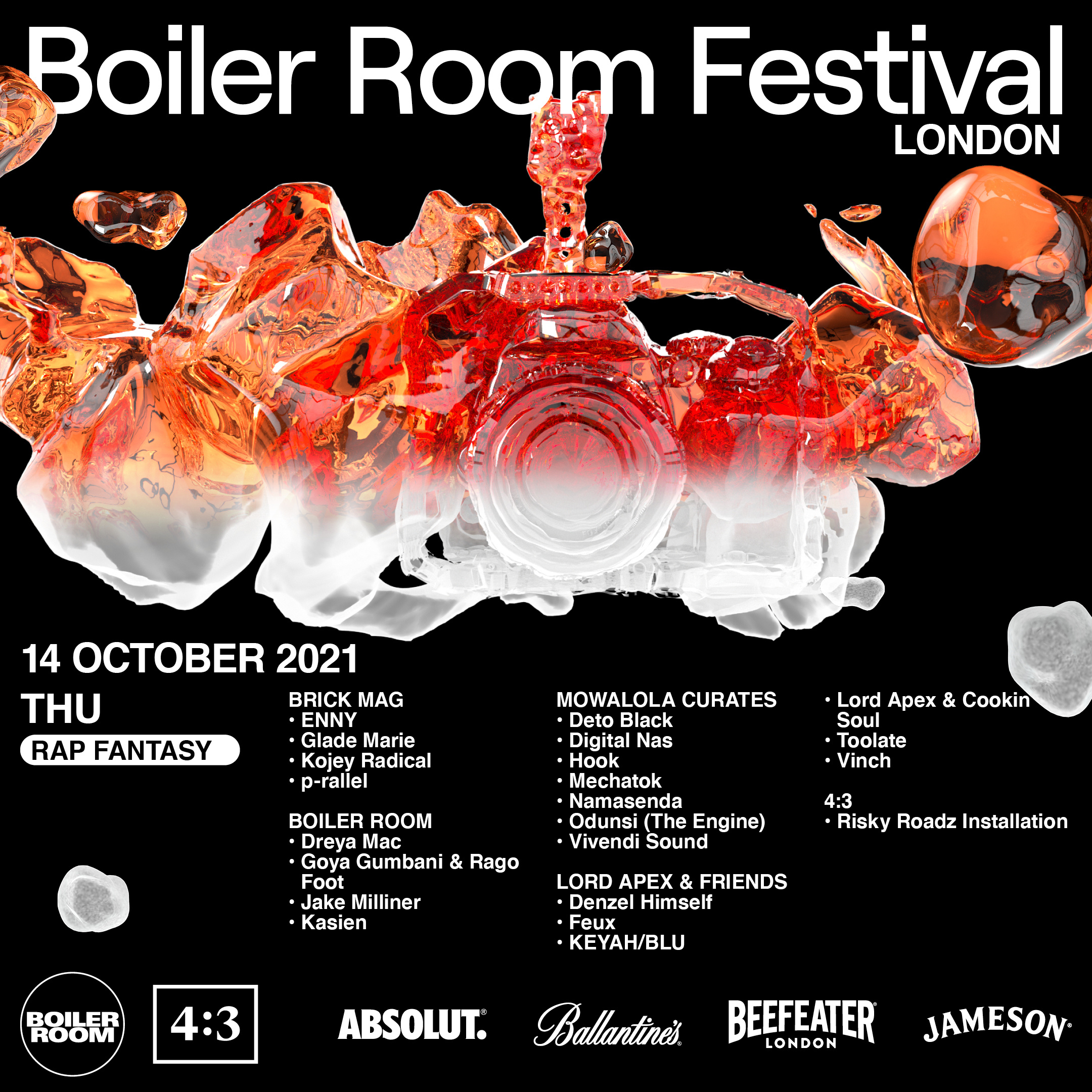 Thu: Rap Fantasy | Boiler Room Festival London flyer