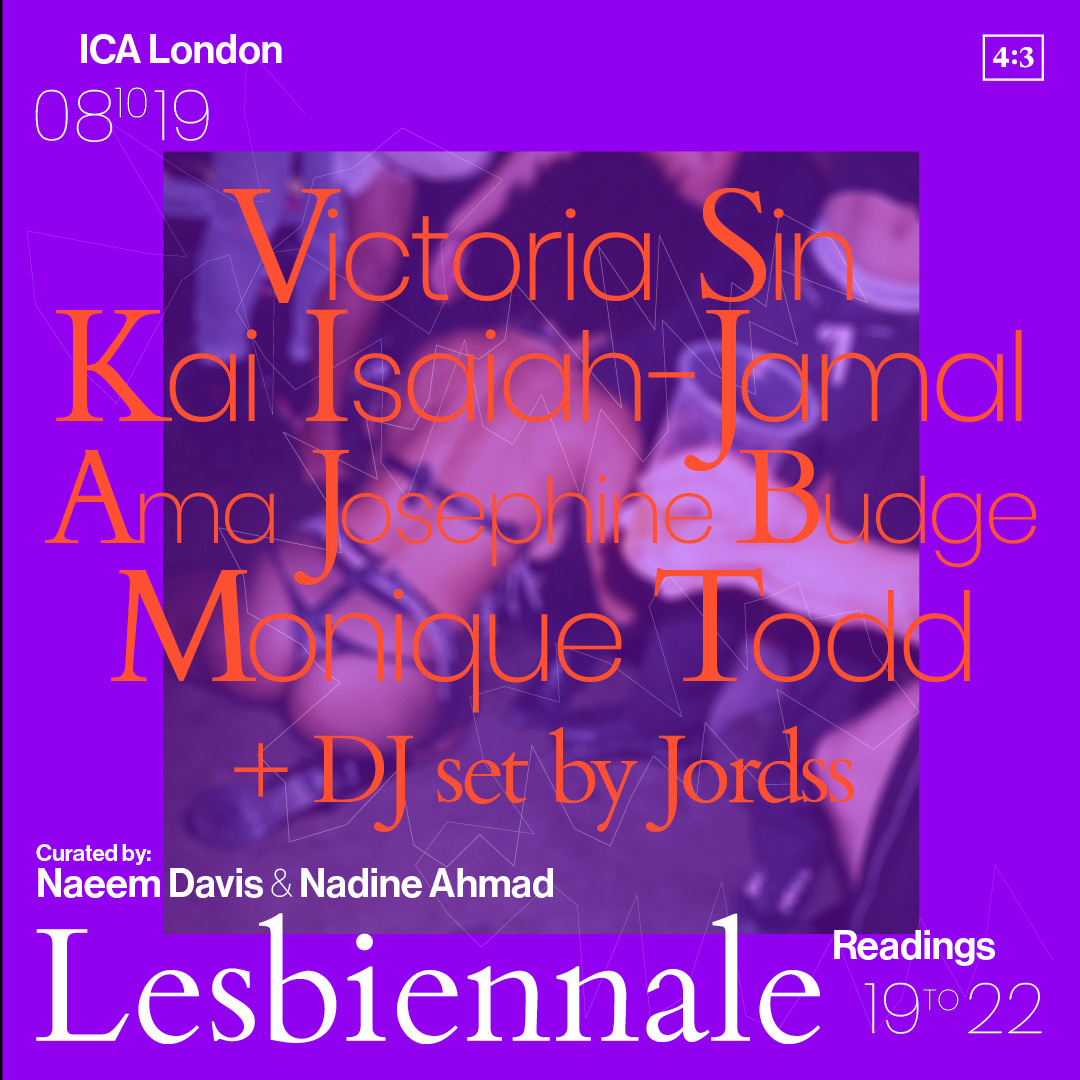4:3 - LESBIENNALE 2019: Readings flyer