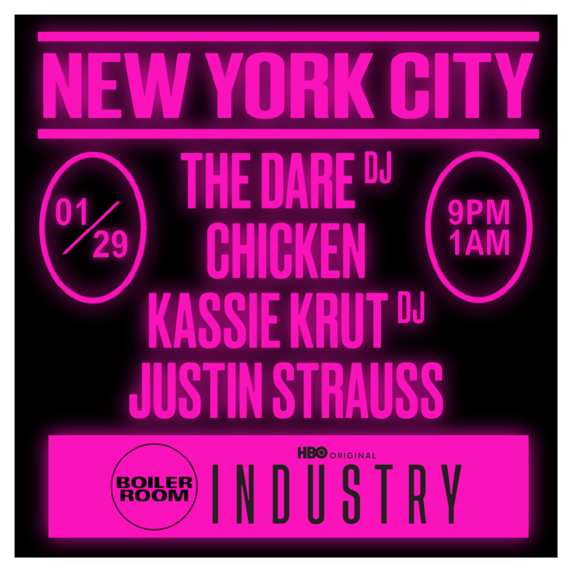Boiler Room x HBO's Industry: New York flyer