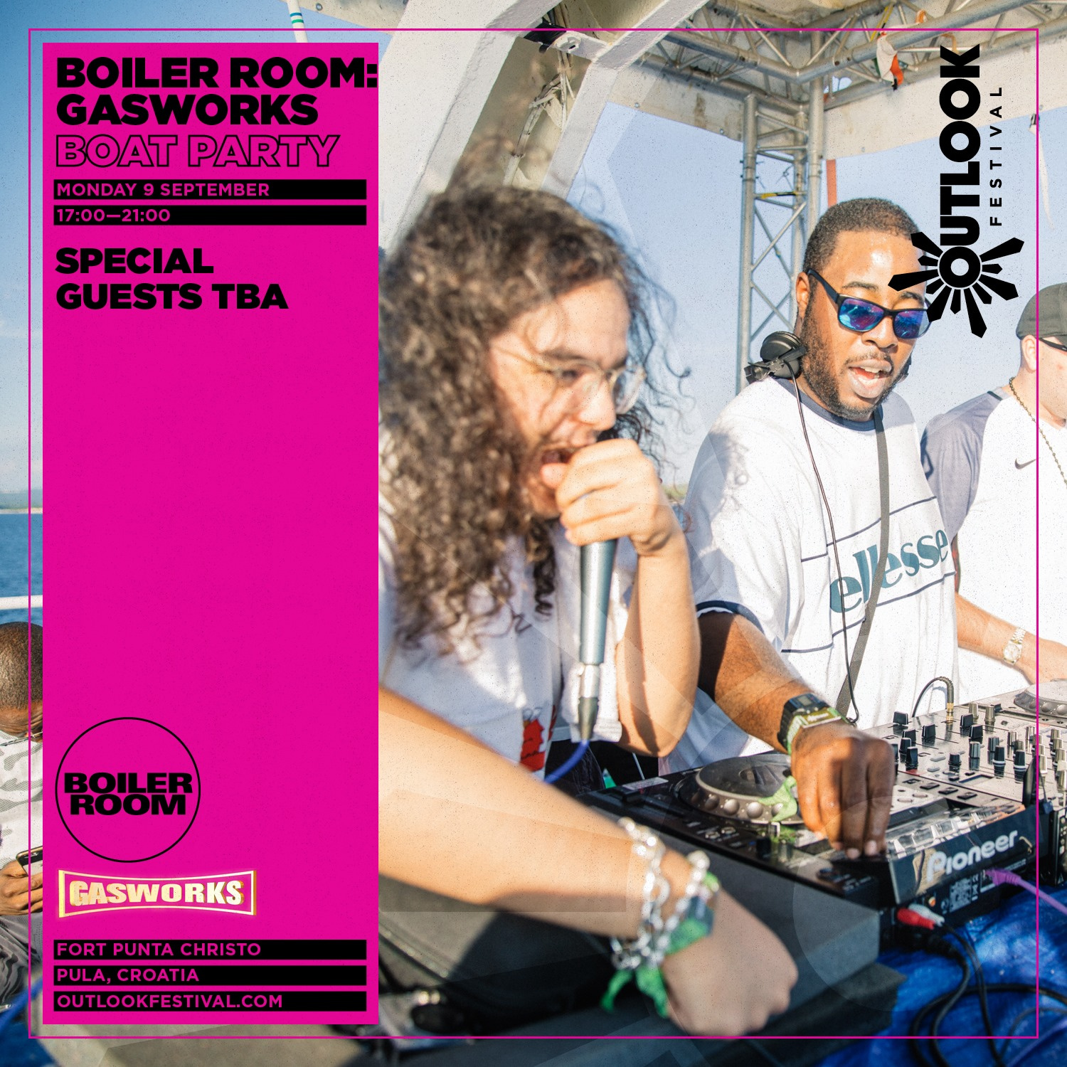 GASWORKS Outlook Festival Boat Party flyer