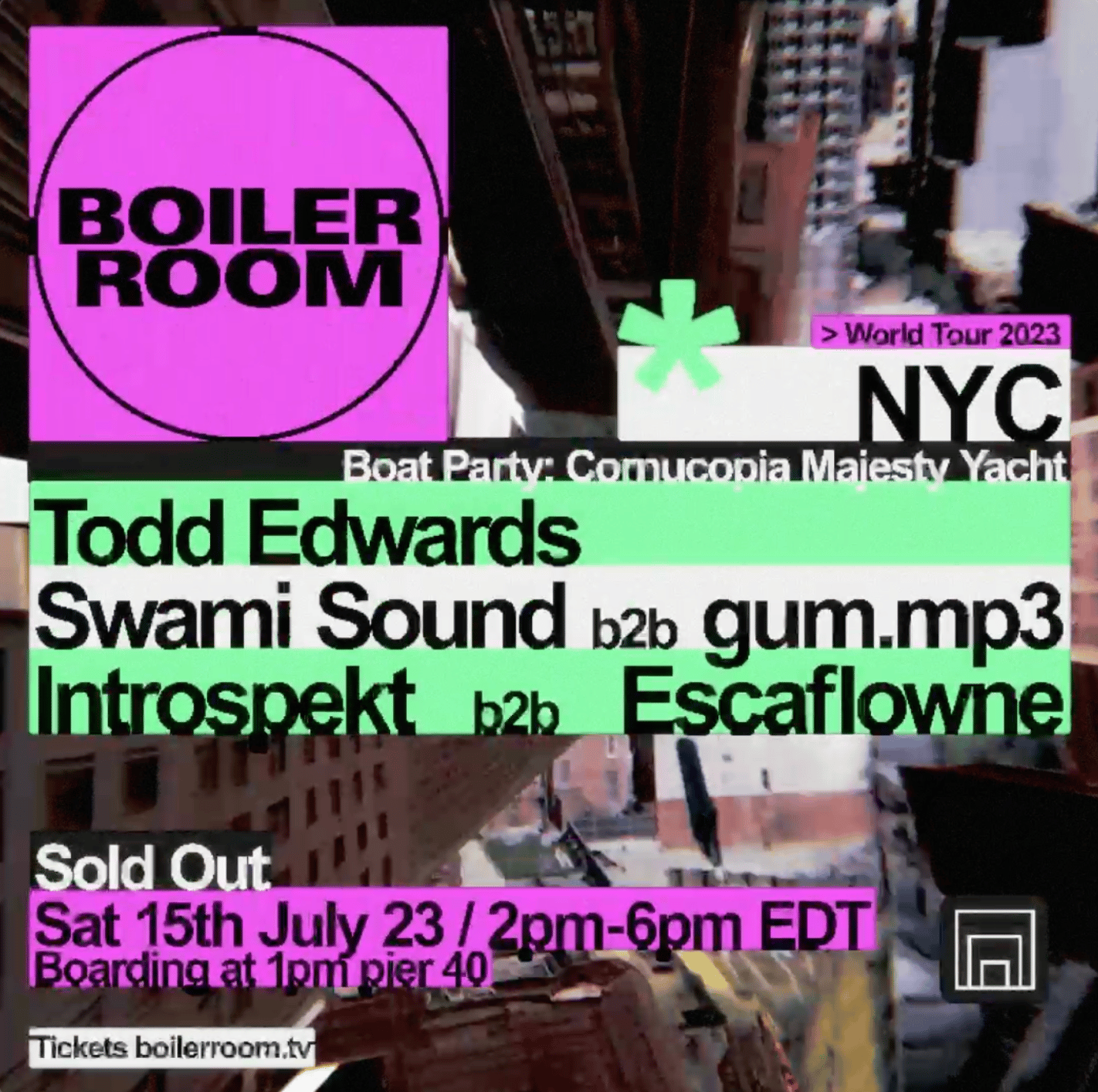 New York City | Boat Party flyer