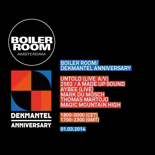 Flyer for event Dekmantel Anniversary.