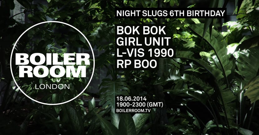 Flyer for event London: Night Slugs 6th Birthday.