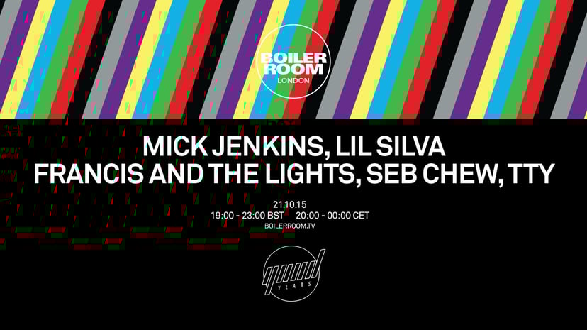 Flyer for event Good Years : Mick Jenkins, Lil Silva, Francis and the Lights, Seb Chew & TTY.