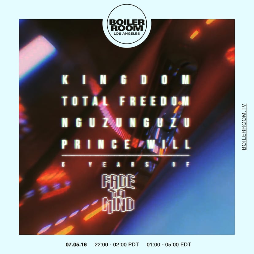 Flyer for event 5 Years of Fade to Mind.