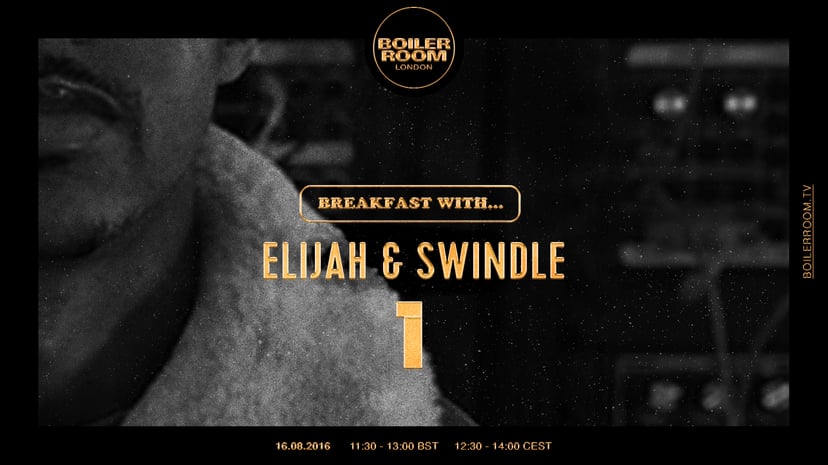 Flyer for event Channel 1: Breakfast with Elijah & Swindle.