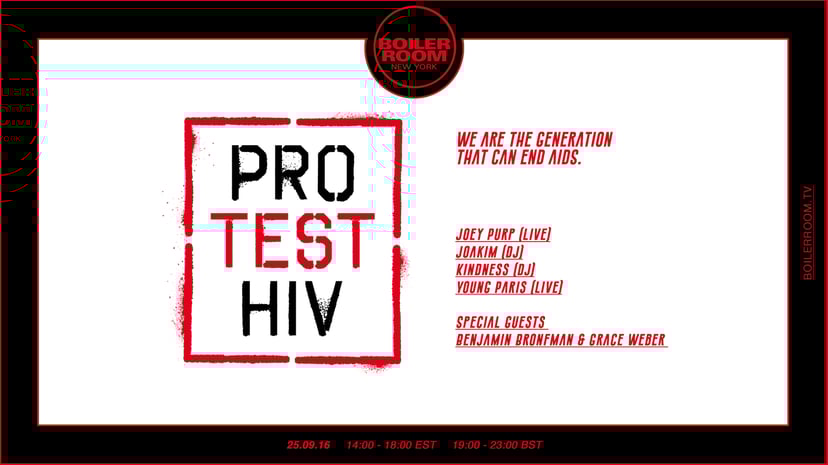 Flyer for event UNAIDS PROtest HIV.