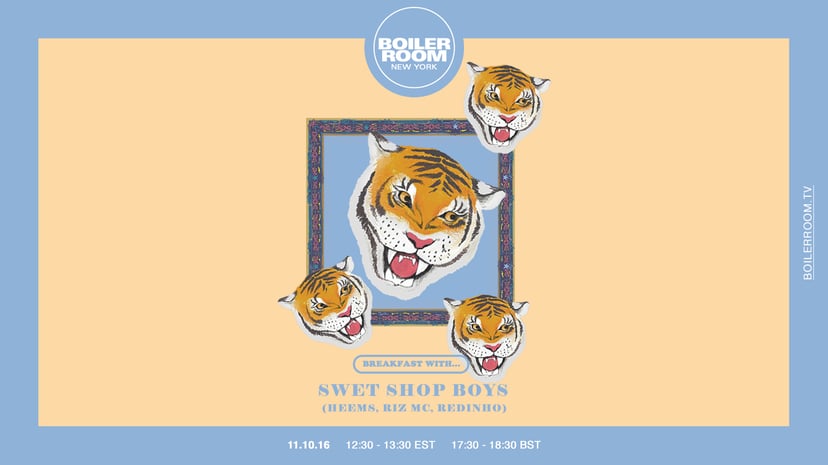 Flyer for event Channel 3: Breakfast with Swet Shop Boys (Heems, Riz MC & Redinho).
