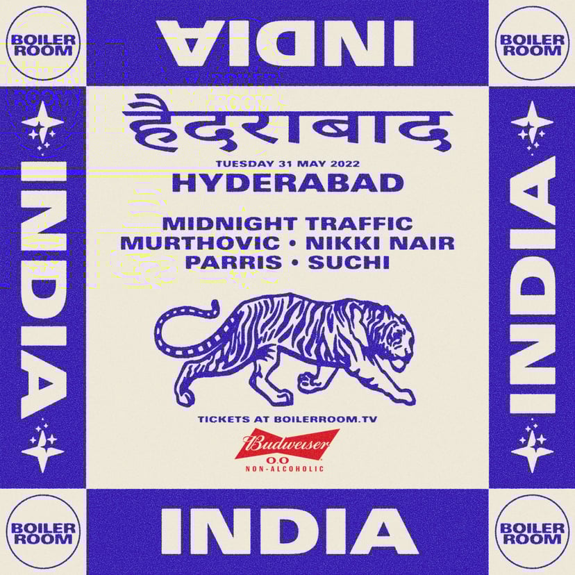 Flyer for event Boiler Room:  Hyderabad.