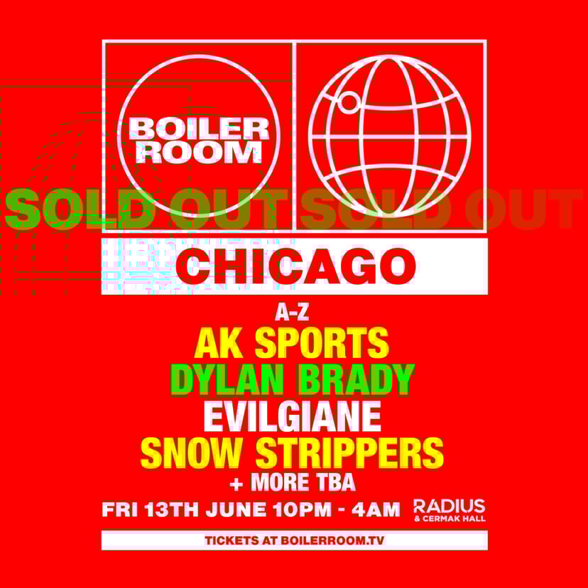 Flyer for event Chicago | Friday.