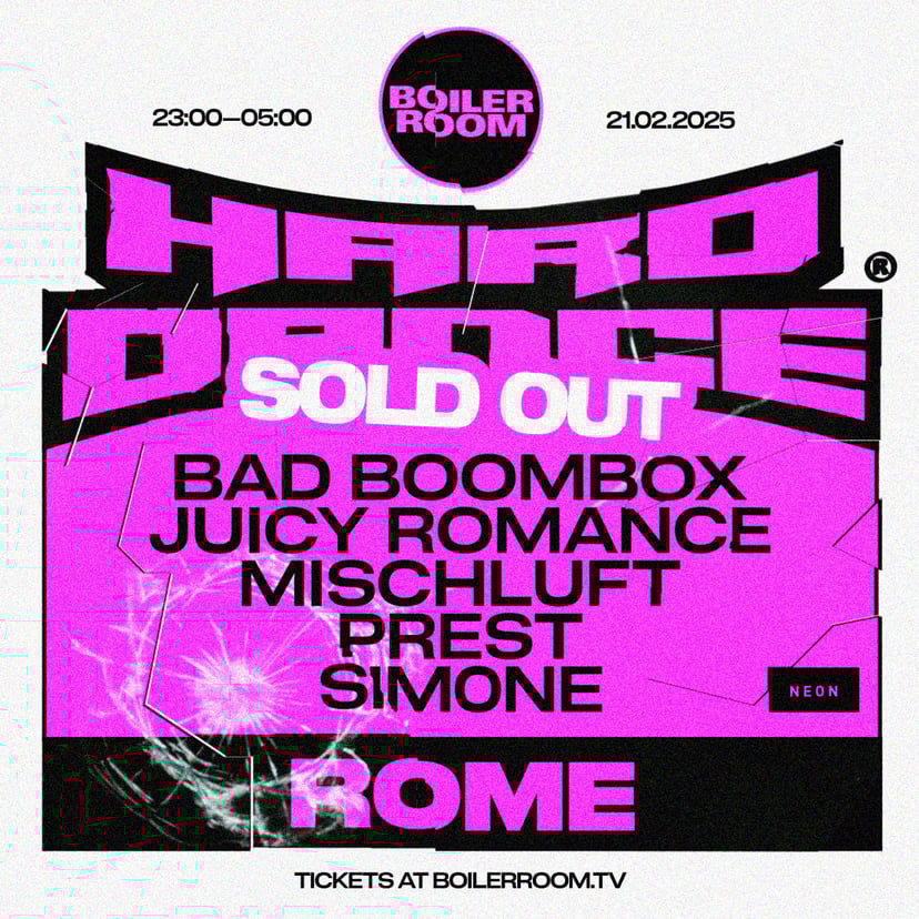 Flyer for event Hard Dance: Rome.