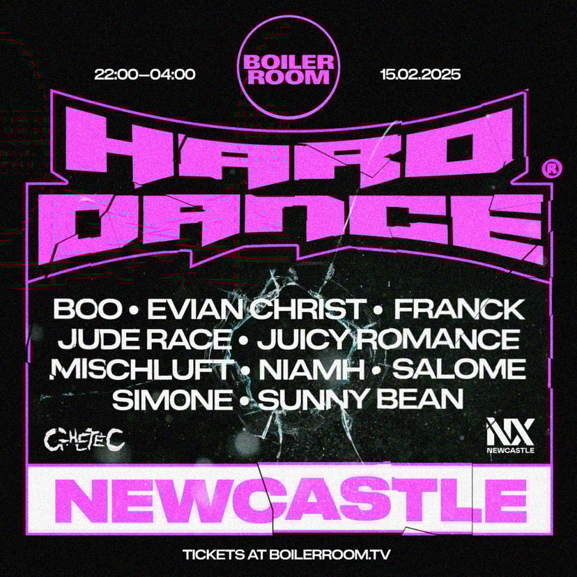 Flyer for event Hard Dance: Newcastle.