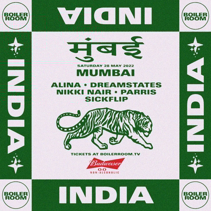 Flyer for event Boiler Room: Mumbai.