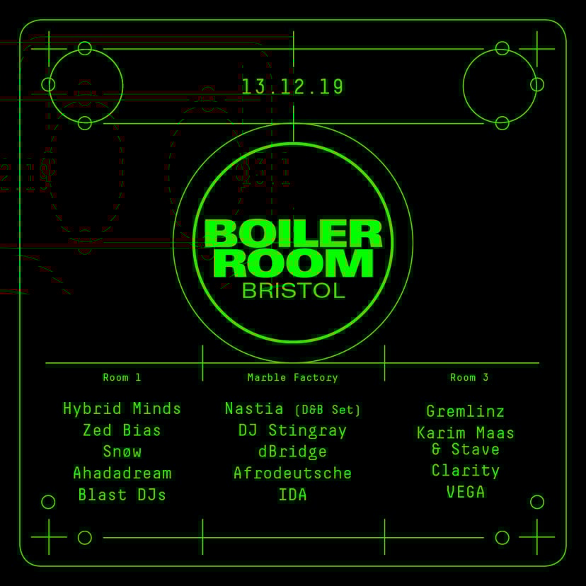Flyer for event Boiler Room: Bristol.
