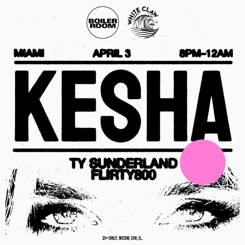 Flyer for event Boiler Room x White Claw: Miami.