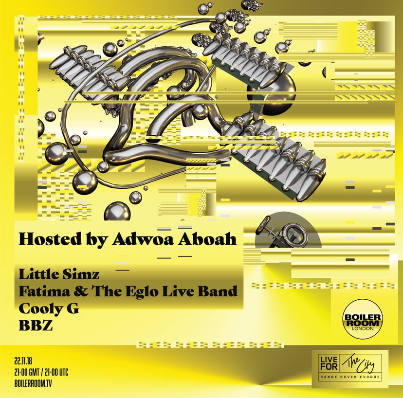 Flyer for event Boiler Room x Land Rover: Live for the City.