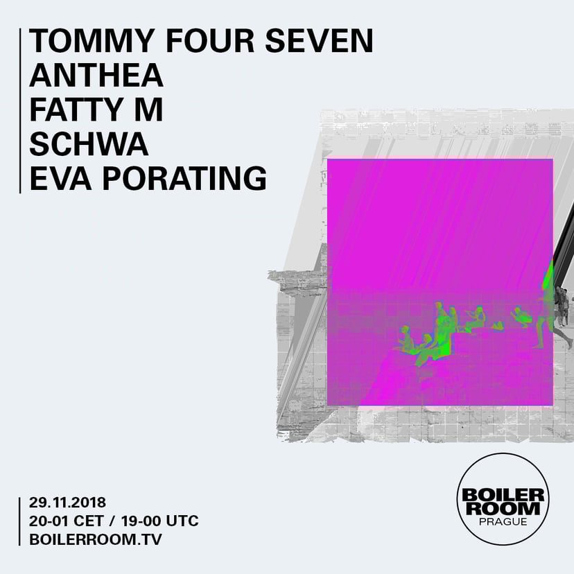 Flyer for event Boiler Room Prague.