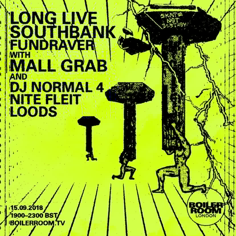 Flyer for event BR x LLSB x Mall Grab London.