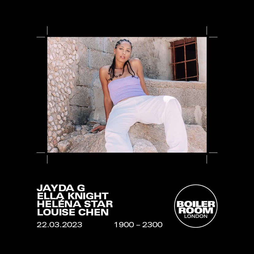 Flyer for event Boiler Room: Jayda G.