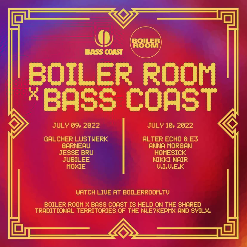 Flyer for event Bass Coast 2022.
