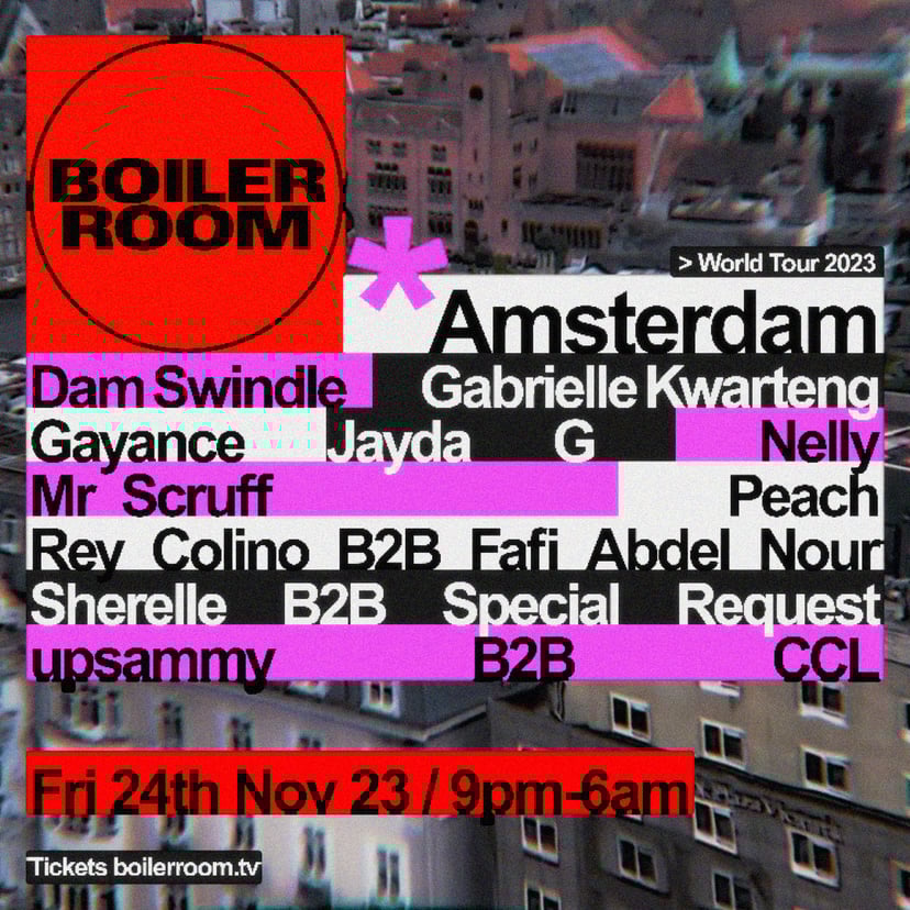 Flyer for event Amsterdam | Friday.