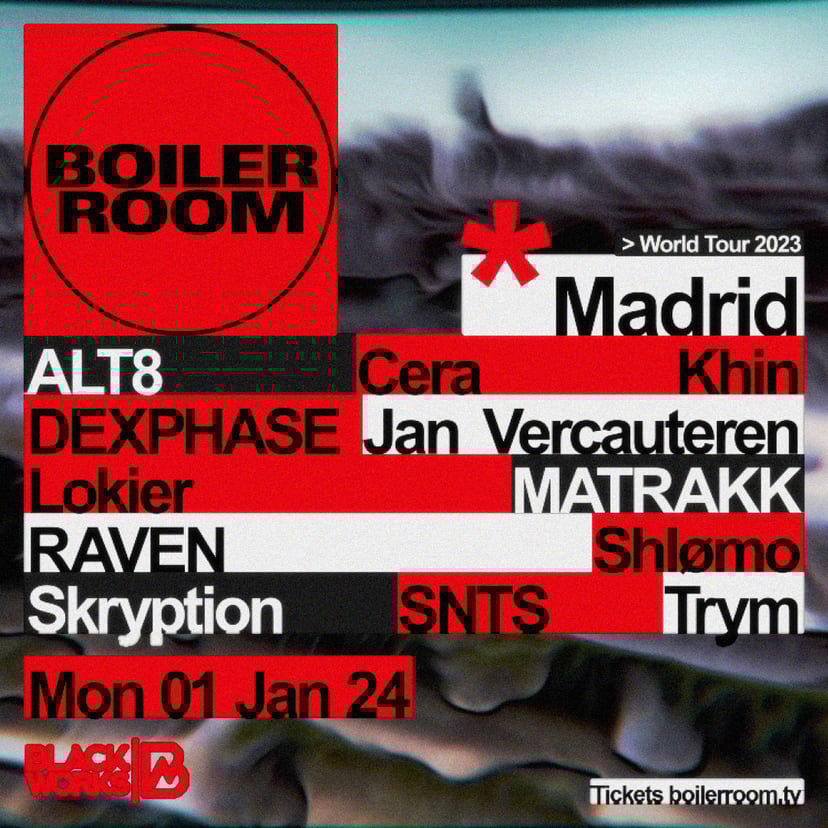 Flyer for event Madrid: Blackworks | NYD.