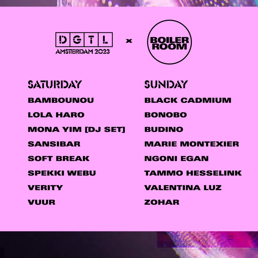 Flyer for event DGTL Amsterdam | Day 1.