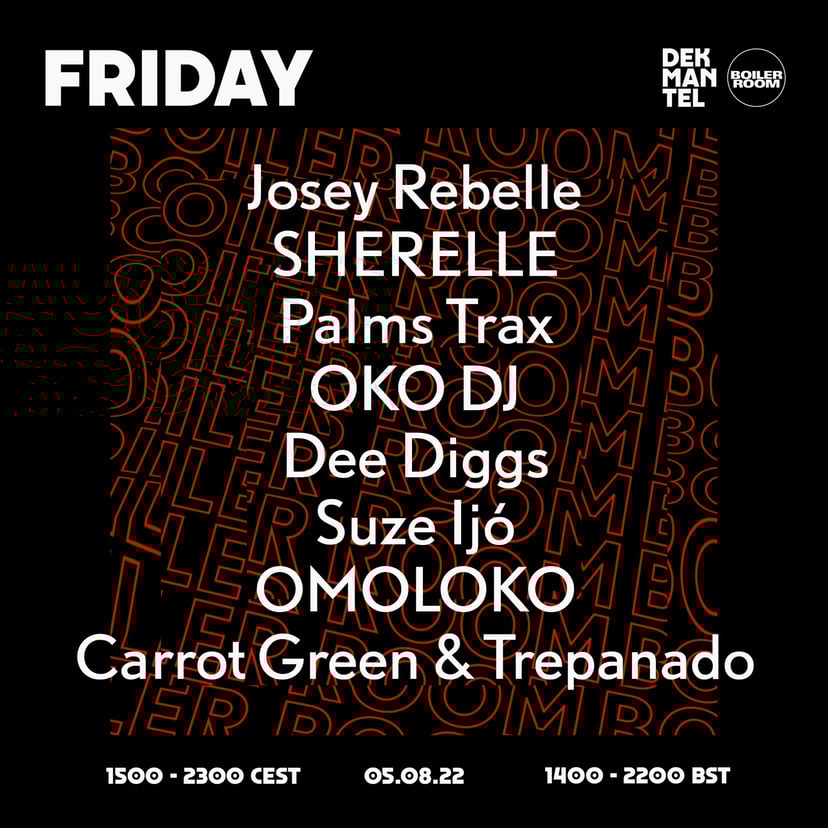 Flyer for event Dekmantel 2022 | Friday.