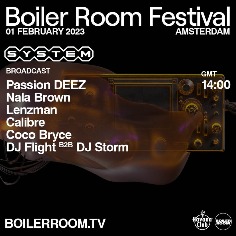 Flyer for event Boiler Room Festival Amsterdam: SYSTEM.