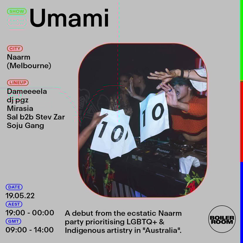 Flyer for event Naarm: Umami.