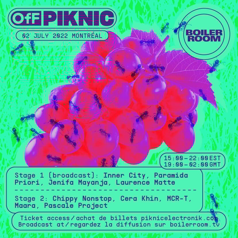 Flyer for event Piknic Électronik.