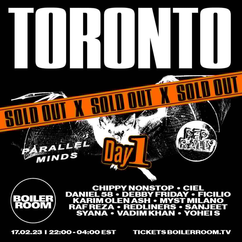 Flyer for event Boiler Room: Toronto | Day 1.
