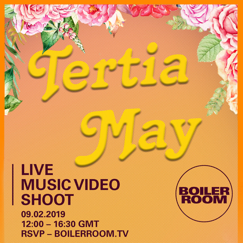 Flyer for event Tertia May.