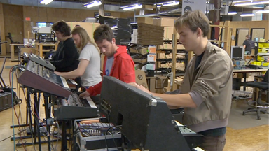 Photo of set S U R V I V E.